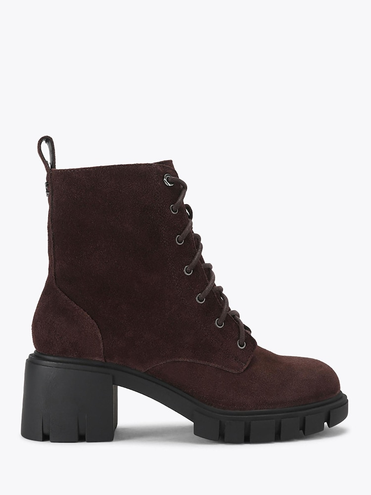 Carvela Brown Ignite Lace Up Suede Boots - Image 1 of 6 Carvela Brown Ignite Lace Up Suede Boots - Image 1 of 6