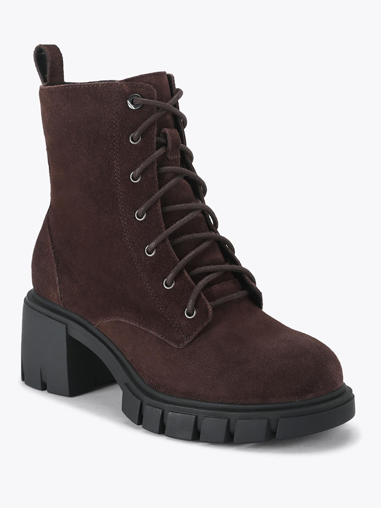 Carvela Brown Ignite Lace Up Suede Boots - Image 2 of 6 Carvela Brown Ignite Lace Up Suede Boots - Image 2 of 6