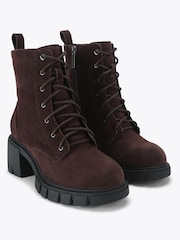 Carvela Brown Ignite Lace Up Suede Boots - Image 4 of 6