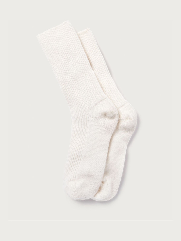 Weiß - The White Company Schlafsocken aus Kaschmir - Bild 1 von 2 Weiß - The White Company Schlafsocken aus Kaschmir - Bild 1 von 2