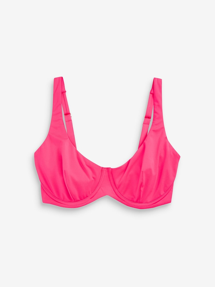 Pink Non Padded Underwired Top Bella DD+ Bikini Top - Image 4 of 4