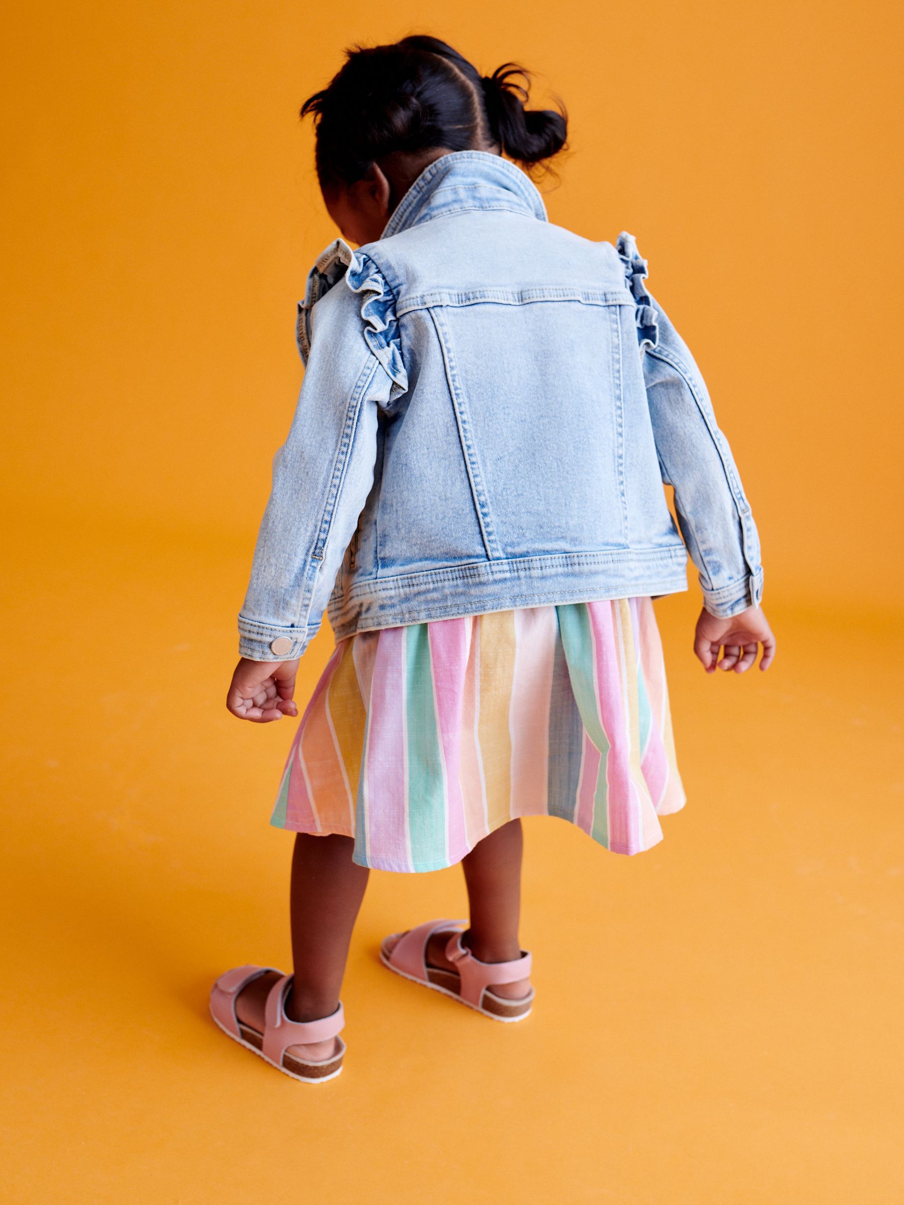 Buy Mid Blue Denim Frill Jacket (3mths-7yrs) from Next USA