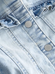 أزرق متوسط - Denim Frill Jacket (3mths-7yrs) - صورة 8 من 8
