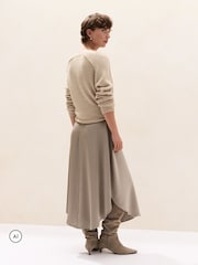 The White Company Natural Curved Hem Skirt - Image 4 of 5