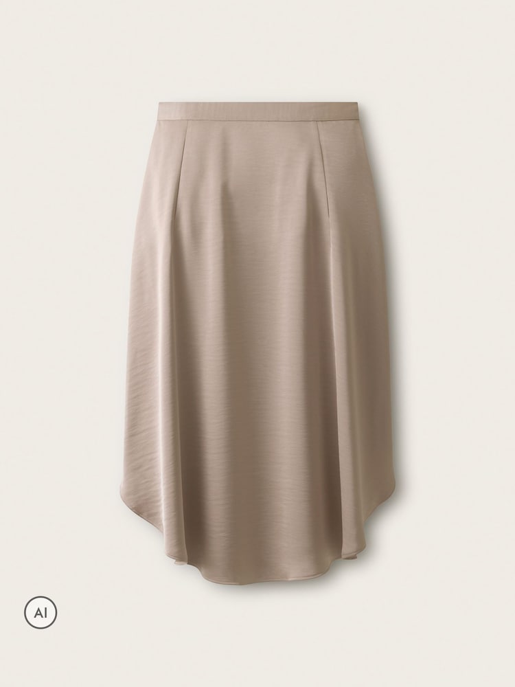 The White Company Natural Curved Hem Skirt - Image 5 of 5