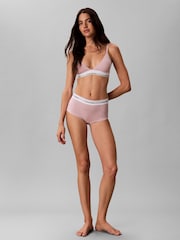 Rosa - Calvin Klein Lettfôret Triangle Icon Bomullsmodal Bralette - Bilde 4 av 7