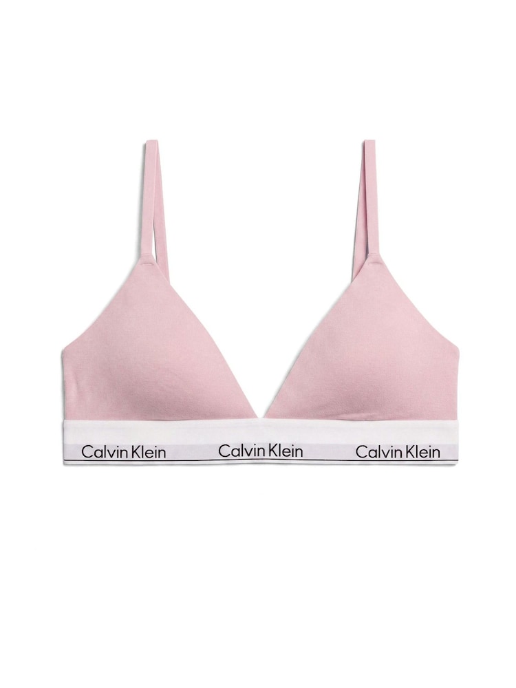 Rosa - Calvin Klein Lettfôret Triangle Icon Bomullsmodal Bralette - Bilde 7 av 7 Rosa - Calvin Klein Lettfôret Triangle Icon Bomullsmodal Bralette - Bilde 7 av 7