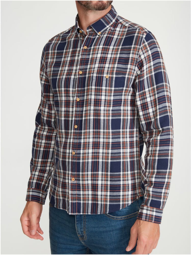M&Co Natural Check Shirt - Image 1 of 3 M&Co Natural Check Shirt - Image 1 of 3