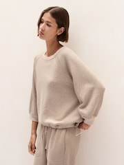 The White Company Natural Ultimate Gathered Back Sweatshirt - Image 1 of 4
