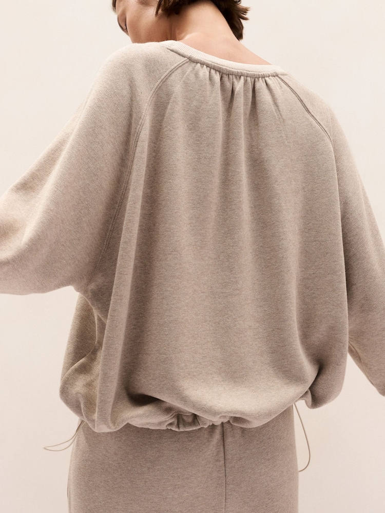 The White Company Natural Ultimate Gathered Back Sweatshirt - Image 2 of 4