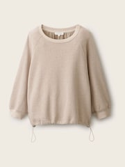 The White Company Natural Ultimate Gathered Back Sweatshirt - Image 4 of 4