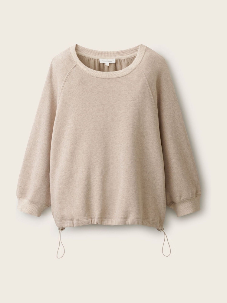The White Company Natural Ultimate Gathered Back Sweatshirt - Image 4 of 4