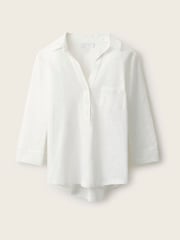 The White Company White The Perfect  Cotton Rib Side Shirt - Image 1 of 1