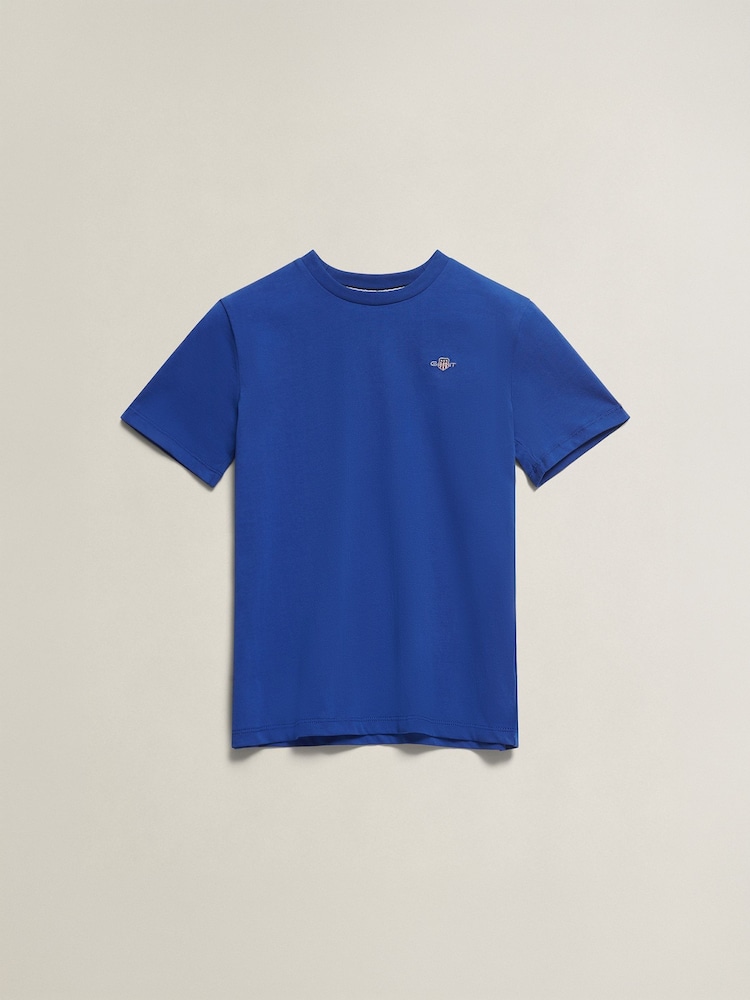 GANT Dark Blue Shield Short Sleeve T-Shirt - Image 1 of 2 GANT Dark Blue Shield Short Sleeve T-Shirt - Image 1 of 2
