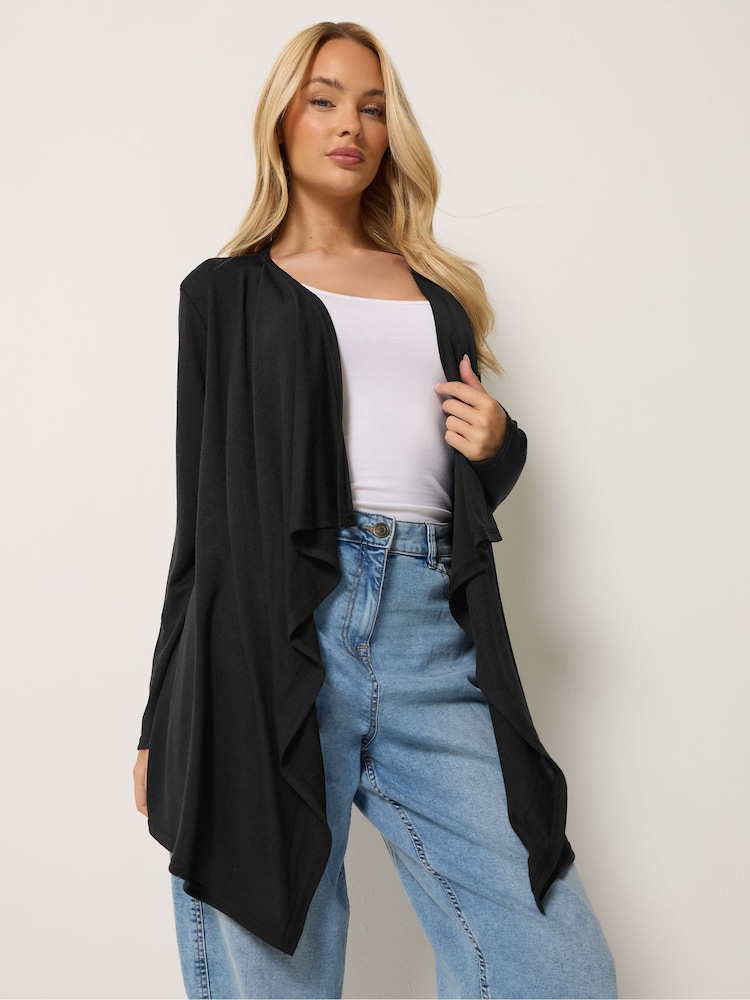 M&Co Black Waterfall Cardigan - Image 1 of 6 M&Co Black Waterfall Cardigan - Image 1 of 6