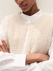 Gilet en maille bouclée The White Company - Image 3 de 5