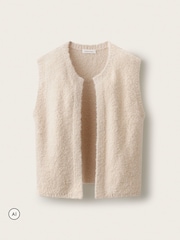 Gilet en maille bouclée The White Company - Image 5 de 5