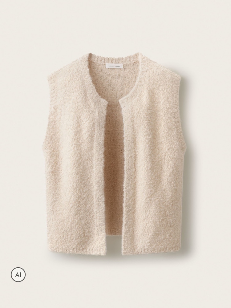 Gilet en maille bouclée The White Company - Image 5 de 5