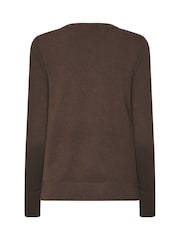 M&Co Brown V-Neck Jumper - Image 6 of 6