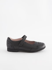 Black Wide Fit (G) Premium Leather Mary Janes - Image 2 of 5