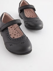 Black Wide Fit (G) Premium Leather Mary Janes - Image 3 of 5
