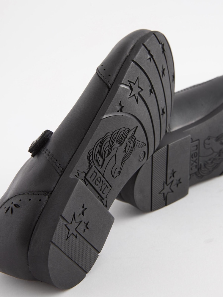 Black Wide Fit (G) Premium Leather Mary Janes - Image 5 of 5