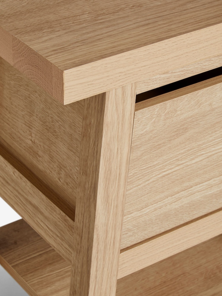 Light Oak Effect Bedside Table - Image 10 of 10