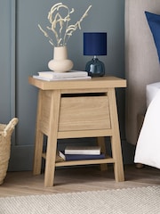 Light Oak Effect Bedside Table - Image 2 of 10