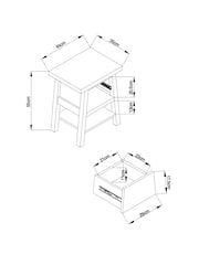 Light Oak Effect Bedside Table - Image 4 of 10