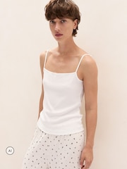 Maiou de pijama din jerseu reiat The White Company - Imaginea 1 din 5