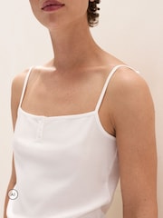 Maiou de pijama din jerseu reiat The White Company - Imaginea 3 din 5