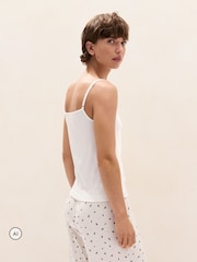 Maiou de pijama din jerseu reiat The White Company - Imaginea 4 din 5