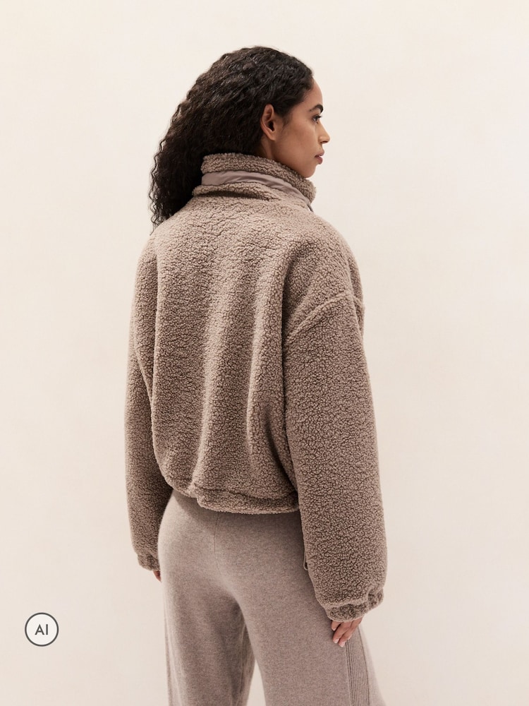 The White Company Brown Borg Zip Through Jacket - Image 4 of 4 The White Company Brown Borg Zip Through Jacket - Image 4 of 4