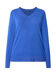 M&Co Cobalt Blue V-Neck Jumper - Image 5 of 5