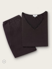 The White Company Cooling Jersey Lace Sleeve Pyjamas Set - صورة 5 من 5