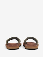 Barbour® Olive Green Tartan Toeman Beach Sandals - Image 5 of 7
