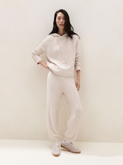 The White Company Natural Cosy Longline Seam Detail Hoodie - Image 3 of 5