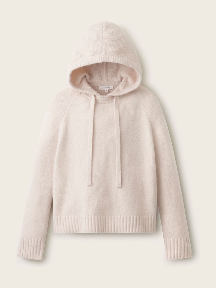 The White Company Natural Cosy Longline Seam Detail Hoodie - Image 5 of 5