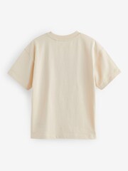 Skater-Stickerei, Creme/Blau - Kurzärmlige T-Shirts mit Grafik 100% Baumwolle 2er-Pack (3–16Jahre) - Bild 2 von 3