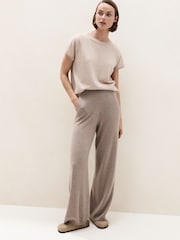 The White Company Natural Cashmere Extended Shoulder Knitted T-Shirt - Image 4 of 4