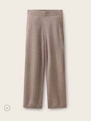 The White Company Natural Cashmere Rib Detail Wide Detail Joggers - Image 5 of 5