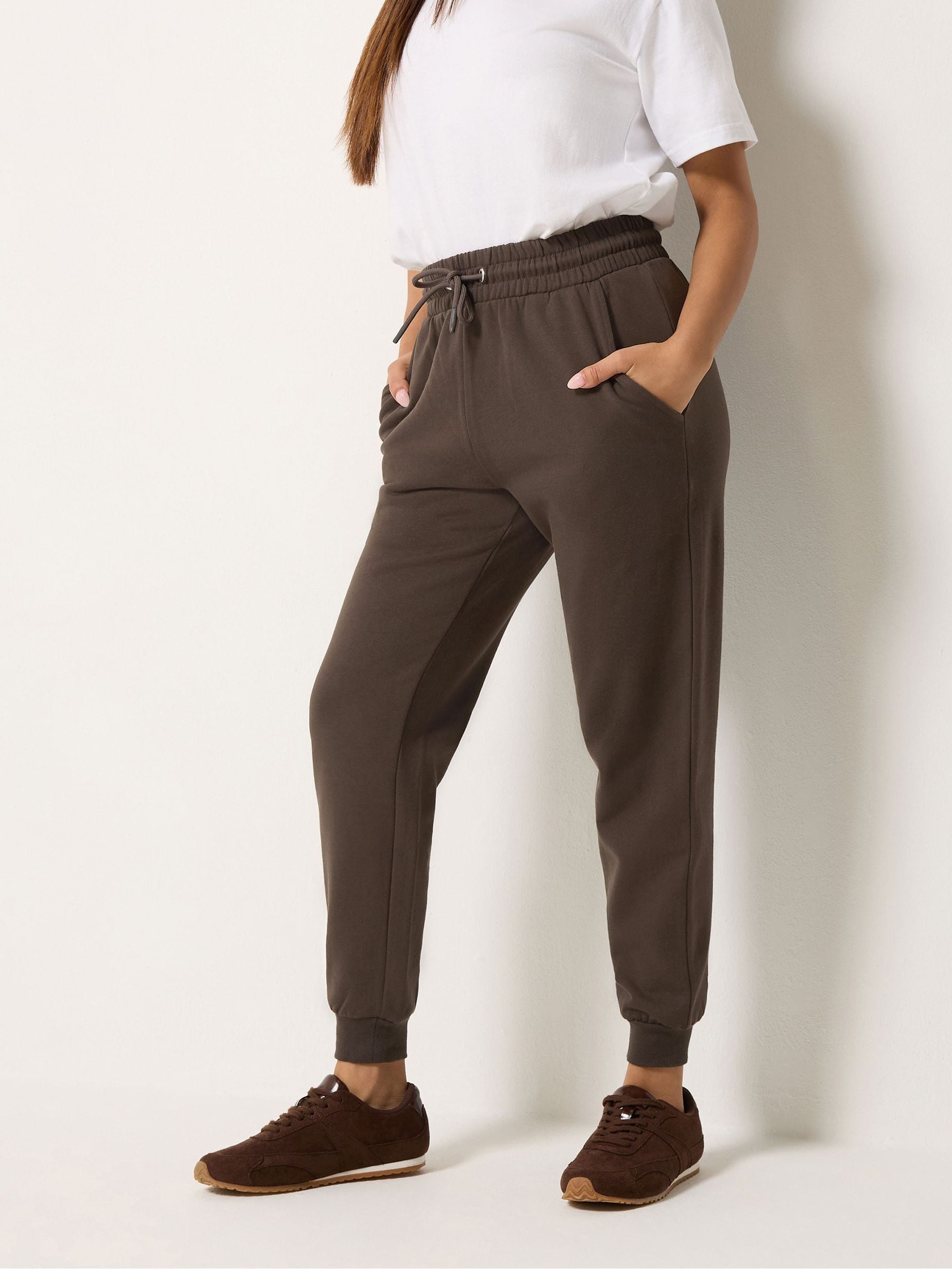 M & Co Women's Black Petite Cuffed Joggers 2 Pack