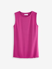 Purple Sleeveless Ribbed Top - Image 1 of 1