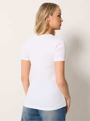 Long Tall Sally White Button Through T-Shirt - Image 3 of 5