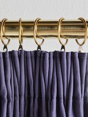 Antique Brass 28mm Diameter Metal Curtain Pole Rings 6 Pack - Image 1 of 3