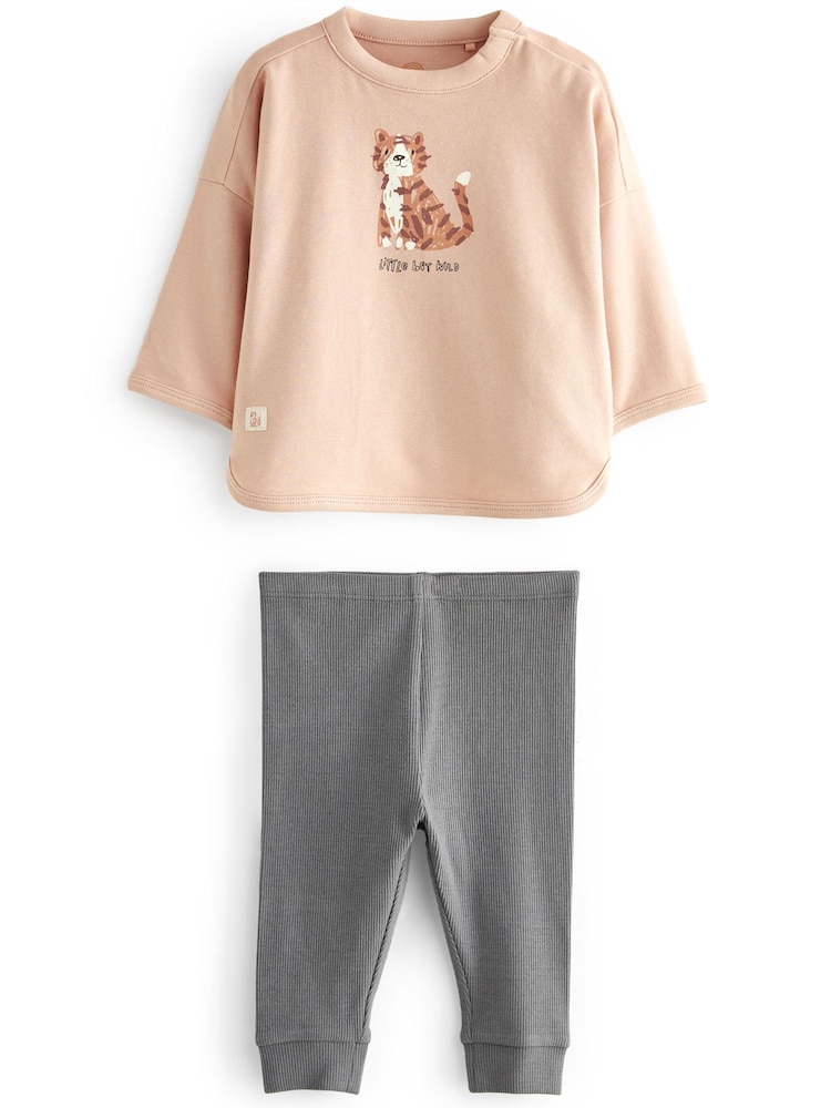 Neutral Safari Baby T-Shirts And Leggings Set 6 Pack - Image 2 of 6