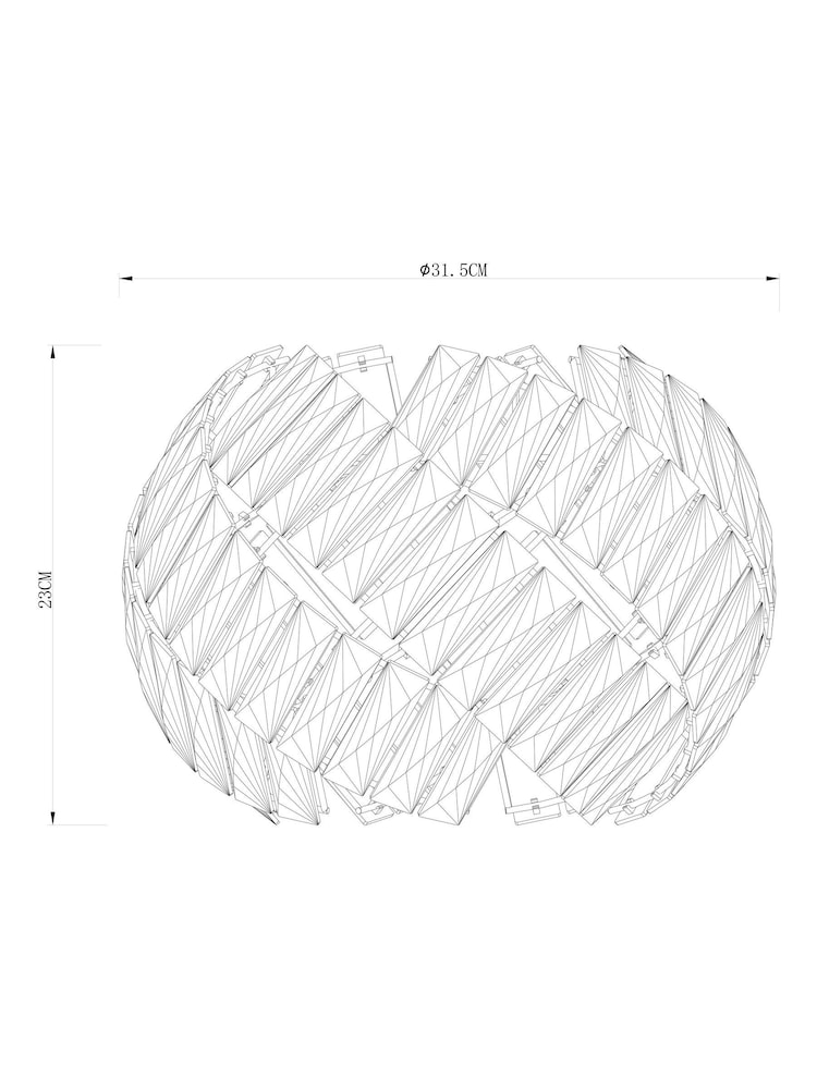 Chrome Belgravia Easy Fit Shade Ceiling Light - Image 8 of 8