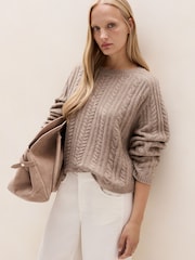 حقيبة هوبو كبيرة شمواه من The White Company - صورة 3 من 3