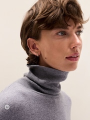 The White Company Grey Oversized Longline Funnel Neck Jumper With Cashmere - Image 3 of 5