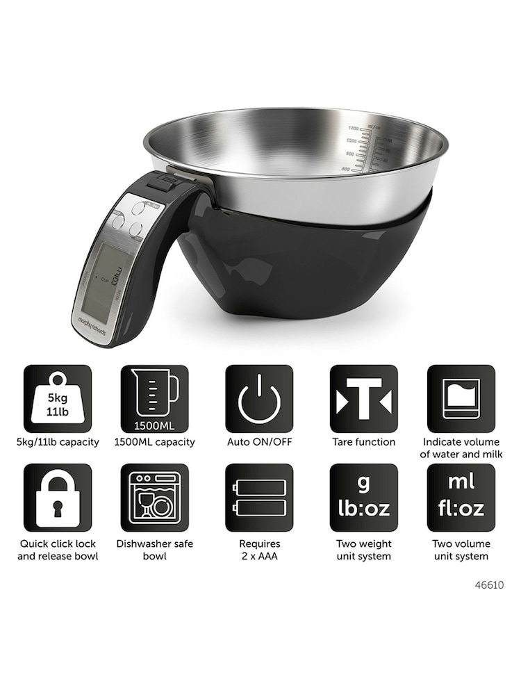 Morphy Richards Clear Jug Kitchen Scales - Image 5 of 5